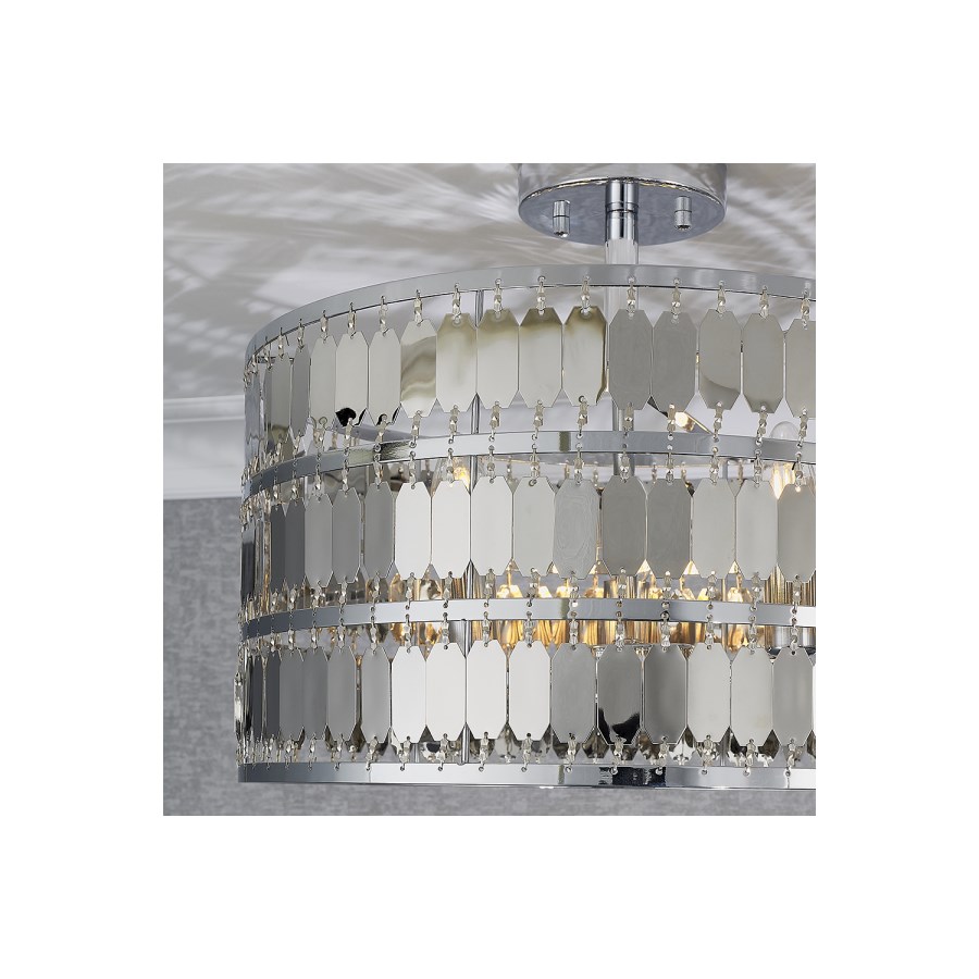 Chrome Flush Ceiling Light - Eldora