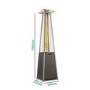 electriQ Pyramid Flame Tower Outdoor Gas Patio Heater - Brown Rattan