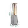 electriQ Pyramid Flame Tower Outdoor Gas Patio Heater - Stainless Steel