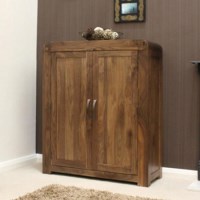 Baumhaus Shiro Solid Walnut Shoe Storage Cupboard - 20 Pairs Baumhaus Shiro Solid Walnut Shoe Storage Cupboard - 20 Pairs