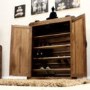 Baumhaus Shiro Solid Walnut Shoe Storage Cupboard - 20 Pairs