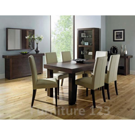 Bentley Designs Akita Walnut Rectangular Extending Dining Table