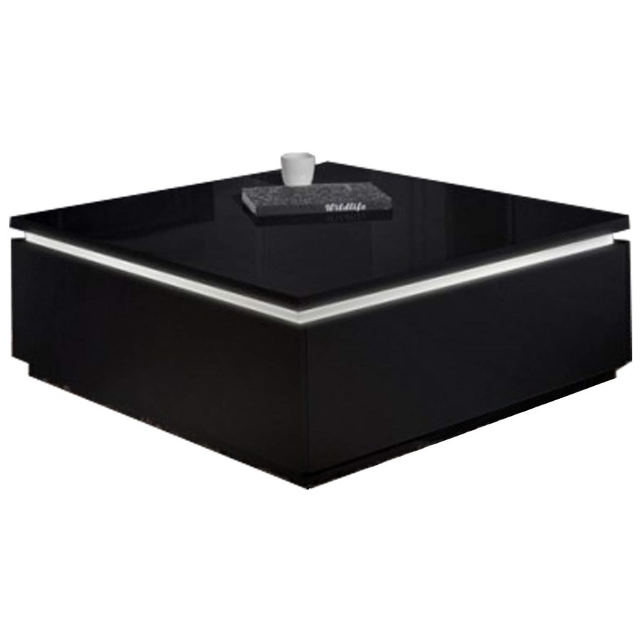 Electra BlackHigh Gloss Coffee Table With LED Lighting