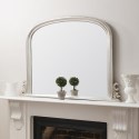 FOL100060 Silver Frame Overmantel Mirror