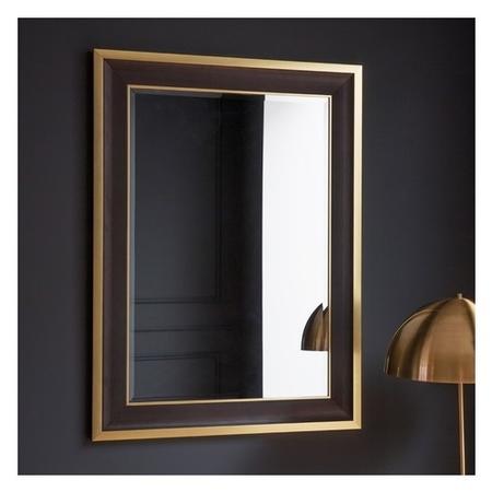 Gallery Edmonton Black and Gold Rectangle Mirror