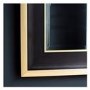 Gallery Edmonton Black and Gold Rectangle Mirror