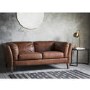 Brown Vintage Leather 2 Seater Sofa - Caspian House