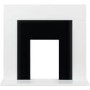 White and Black Freestanding Fireplace Surround - Adam Miami