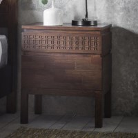 Caspian House Retreat Solid 2 Drawer Bedside Table Caspian House Retreat Solid 2 Drawer Bedside Table
