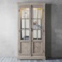 Chevron Light Wood Display Cabinet - Caspian House