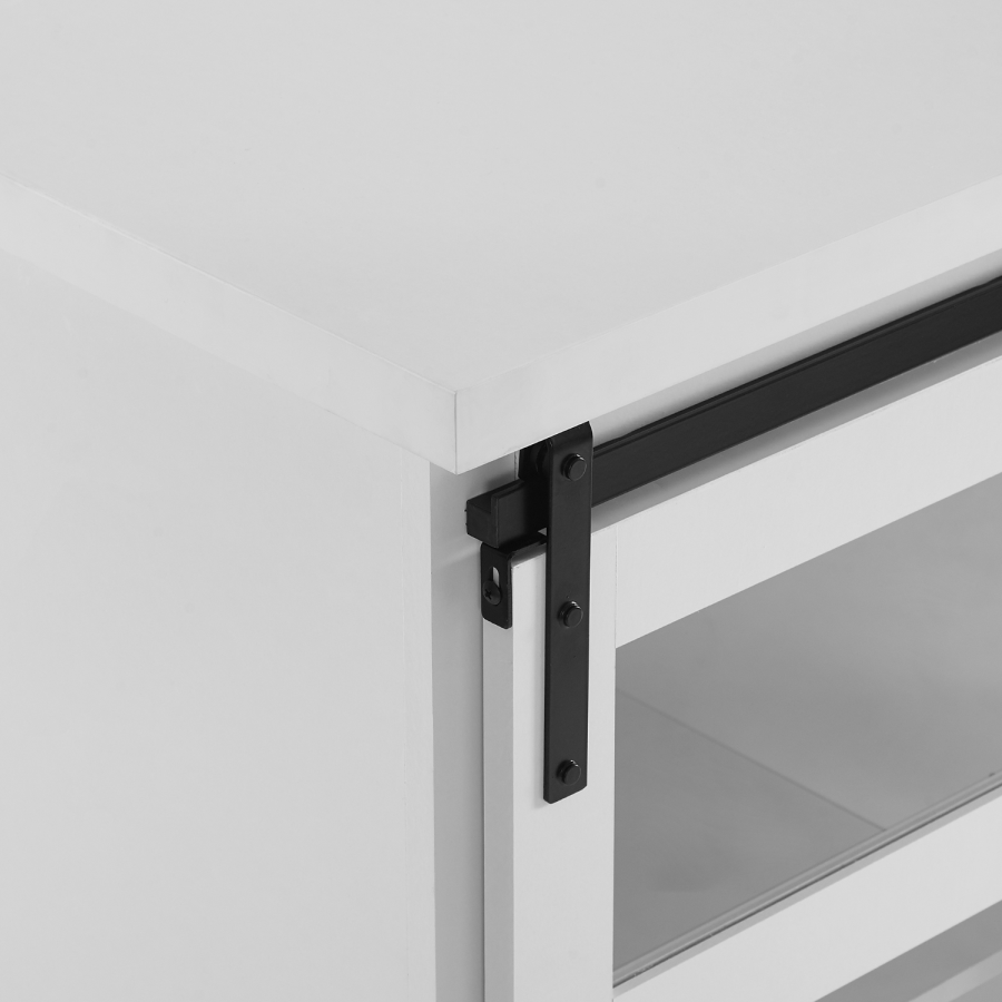 White Wood Effect Sideboard with Storage - Foster