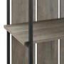 Rustic Wooden Effect Bookshelf with Metal Frame - Foster