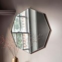 FOL101008 Bowie Octagon Mirror Silver Caspian House