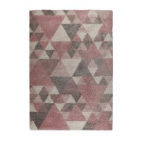 Pink Cream & Grey Rug 120x170cm - Flair Nuru Pink Cream & Grey Rug 120x170cm - Flair Nuru