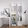 Tall and Narrow White Bookcase - Basic