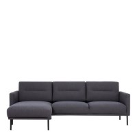 Dark Grey Fabric Corner Sofa Left Hand - Kyle Dark Grey Fabric Corner Sofa Left Hand - Kyle