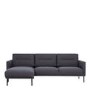 Dark Grey Fabric Corner Sofa Left Hand - Kyle