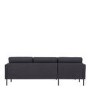 Dark Grey Fabric Corner Sofa Left Hand - Kyle