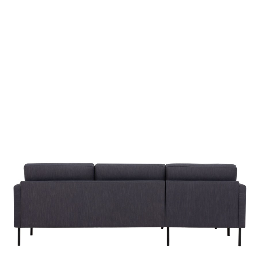 Dark Grey Fabric Corner Sofa Left Hand - Kyle