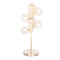 Glass Globe 8 Light Table Lamp with Gold Base Glass Globe 8 Light Table Lamp with Gold Base