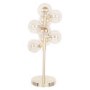 Glass Globe 8 Light Table Lamp with Gold Base
