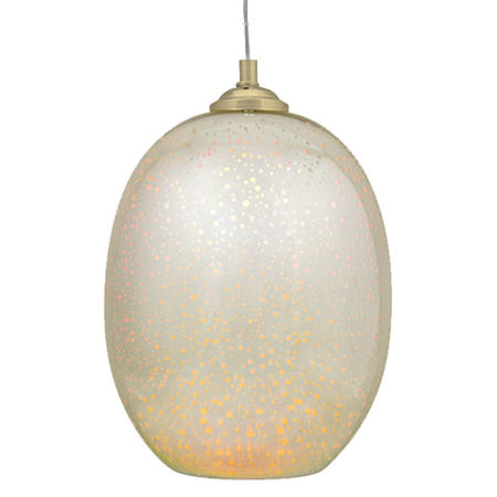 Gold 3D Effect Glass Egg Shape Pendant