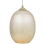 Gold 3D Effect Glass Egg Shape Pendant