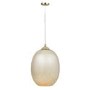 Gold 3D Effect Glass Egg Shape Pendant