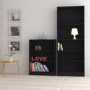 Tall Wide Bookcase  in Black Woodgrain