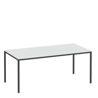 Modern White Dining table with Black legs Modern White Dining table with Black legs