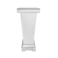 Silver Mirrored Large Lamp Stand - Anais  Silver Mirrored Large Lamp Stand - Anais