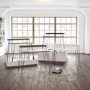 Haven White Desk with Riser & Hairpin Legs