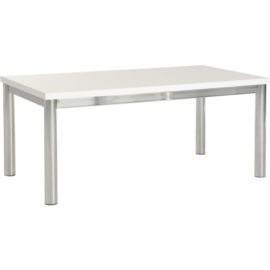 Charisma Coffee Table with White Gloss Top & Chrome Legs