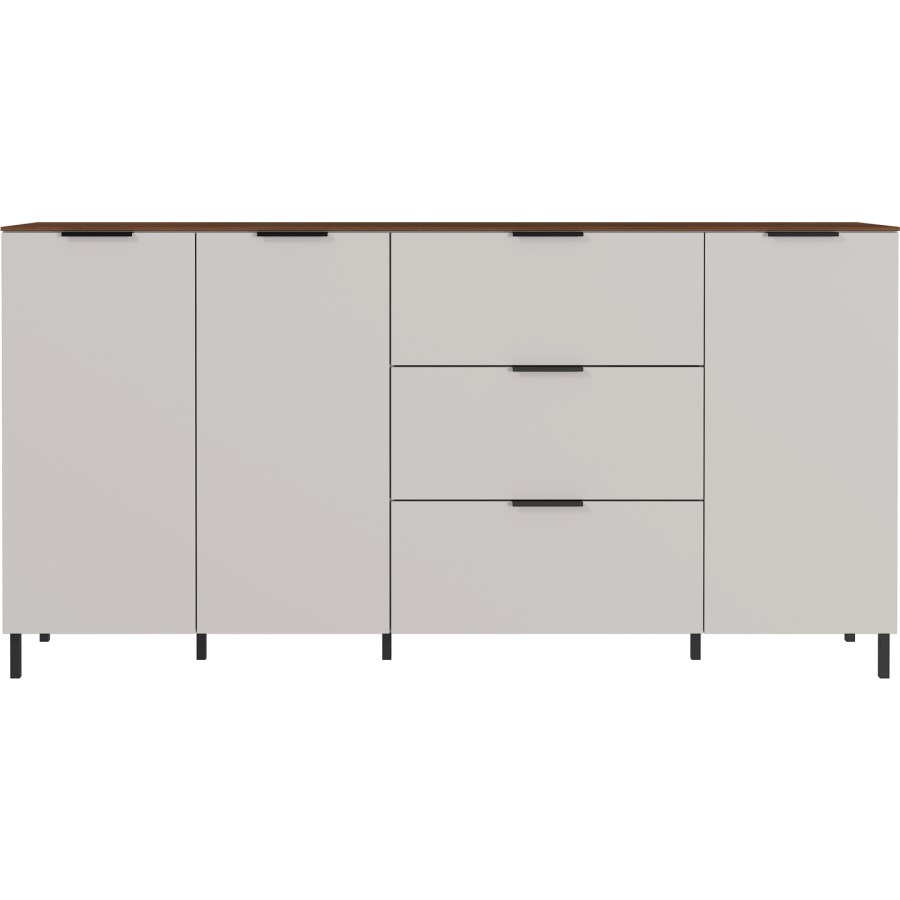 Extra Large White Sideboard with 3 Cupboards & 3 Drawers