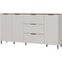 Extra Large White Sideboard with 3 Cupboards & 3 Drawers