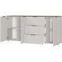 Extra Large White Sideboard with 3 Cupboards & 3 Drawers