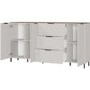 Extra Large White Sideboard with 3 Cupboards & 3 Drawers