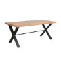 Industrial Dining Table with Wood Top & Black Legs - Seats 4