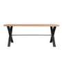 Industrial Dining Table with Wood Top & Black Legs - Seats 4