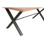 Industrial Dining Table with Wood Top & Black Legs - Seats 4