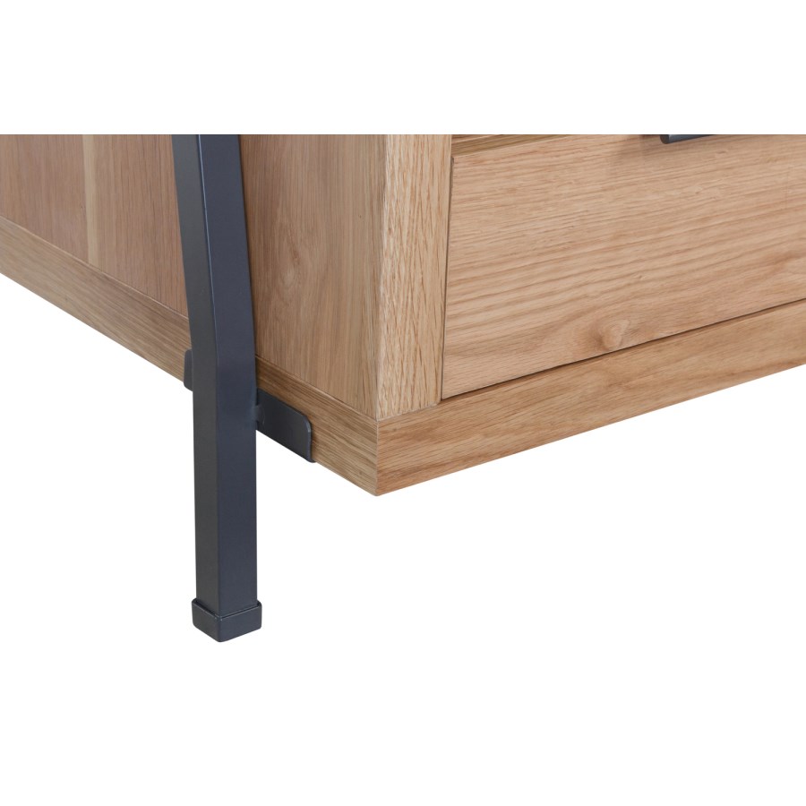 Industrial TV Unit with Shelves on Top