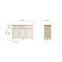 Bourton 3 Door Sideboard in Cream and Light Oak