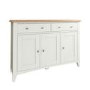 Bourton 3 Door Sideboard in Cream and Light Oak