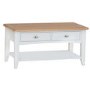 Small Bourton Large Coffee Table in Cream and Light Oak