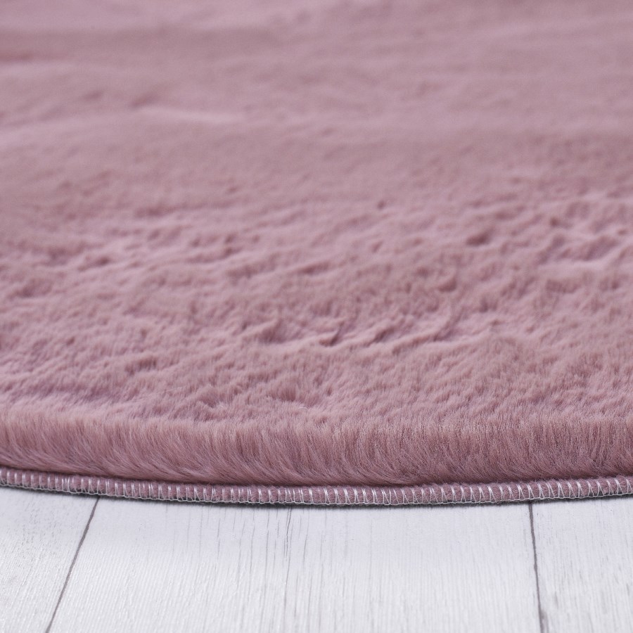 Ripley Lustrous Faux Fur Rug Mink Pink - 170x120cm