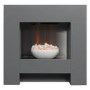 Adam Grey Freestanding Electric Fireplace Suite 36" - Cubist
