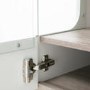 Chelsea White High Gloss & Oak Effect Wide Low Display Unit