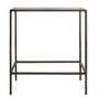 Square Bronze Glass Top Side Table - Raya