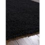 Round Shaggy Black Rug - 133 x 133 cm - Chicago