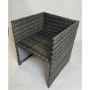 4 Grey Rattan Outdoor Chairs